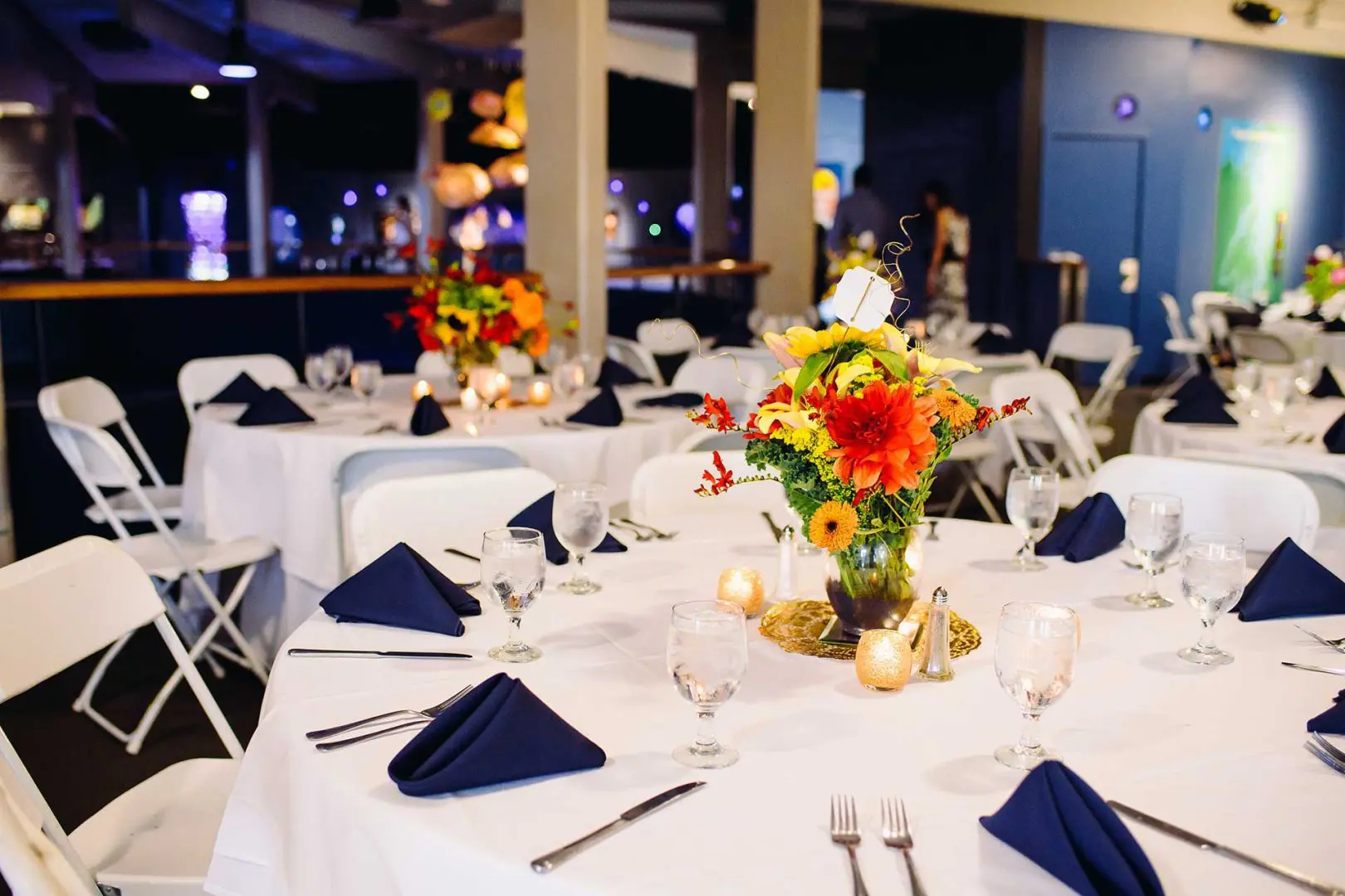 Close up of wedding table