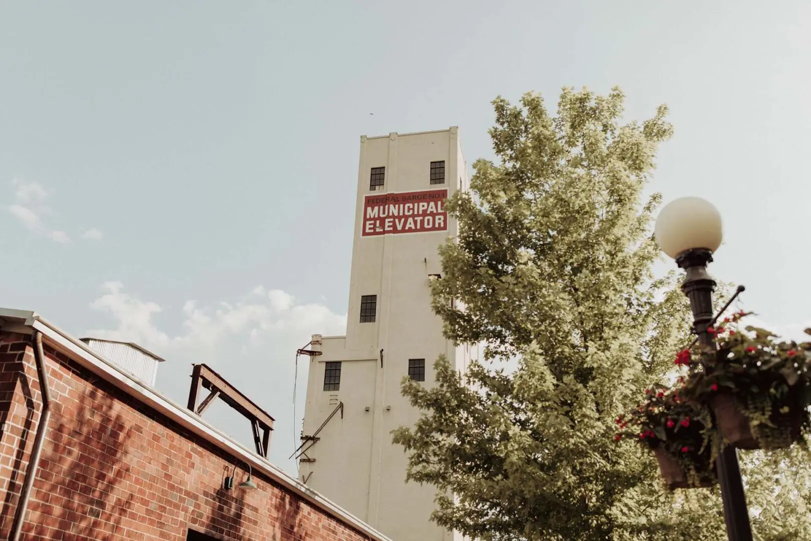 Exterior view of City House Municipal Grain Elevator