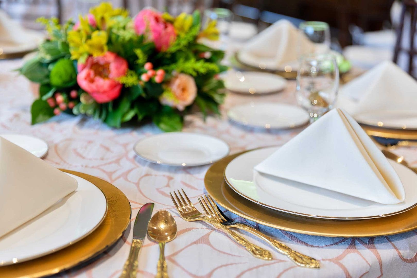 Close up of table setting